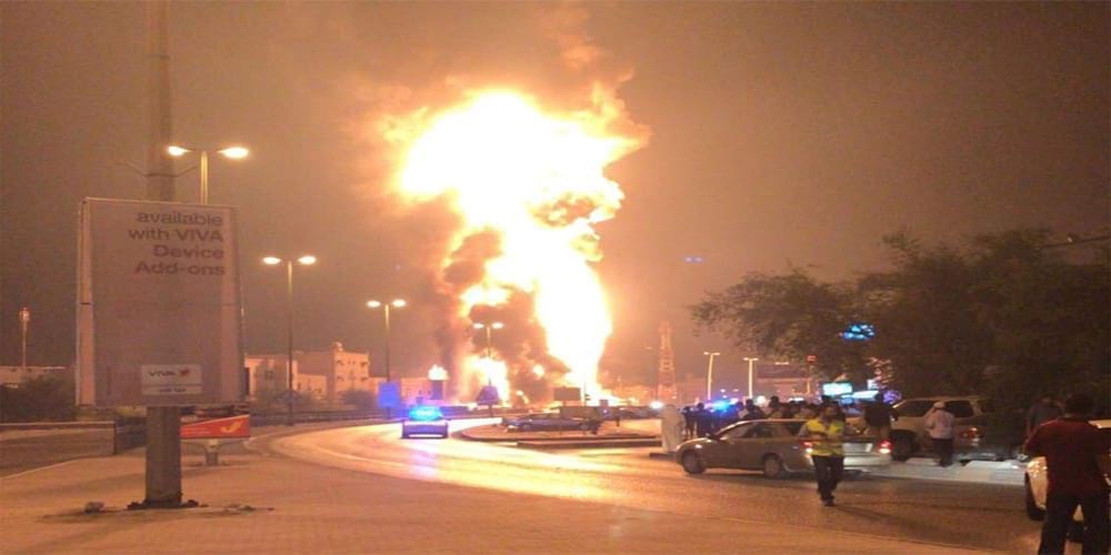 البحرين: حريق خط أنابيب النفط عمل إرهابي.. والسعودية والإمارات: التفجير تطوّر خطير