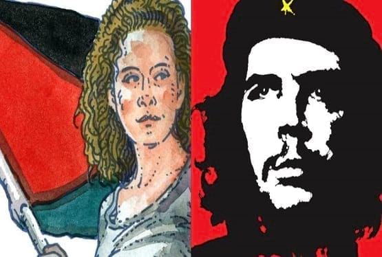 عهد التميمي بطلة لوحة رسّام تشي غيفارا الشهير