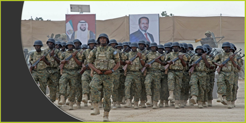تدريب جنود صوماليين في مركز التدريب الإماراتي