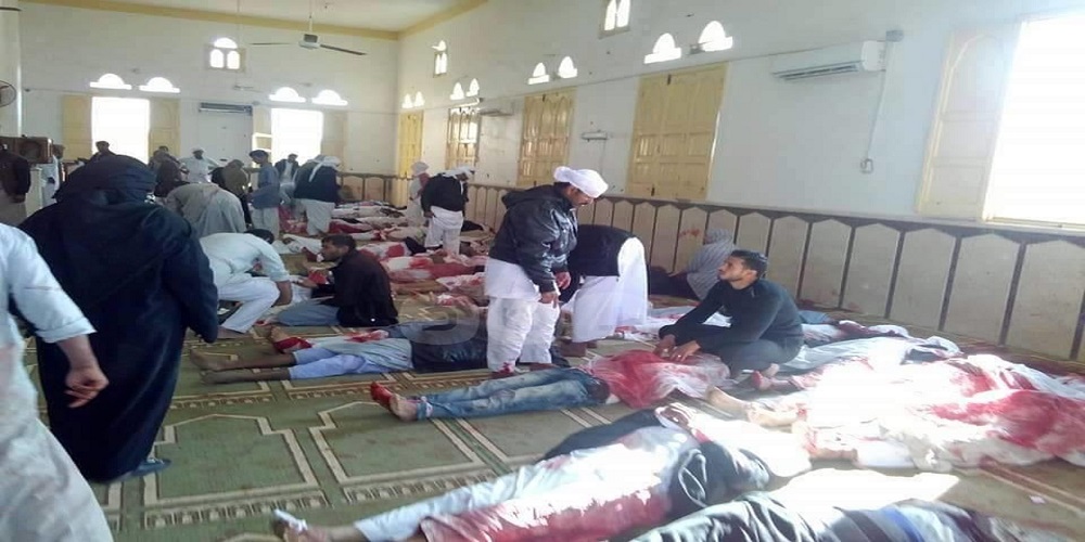 "صورة لضحايا تفجير مسجد الروضة بـ"سيناء
