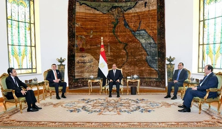 استقبل الرئيس السيسي الدبيبة خلال الزيارة