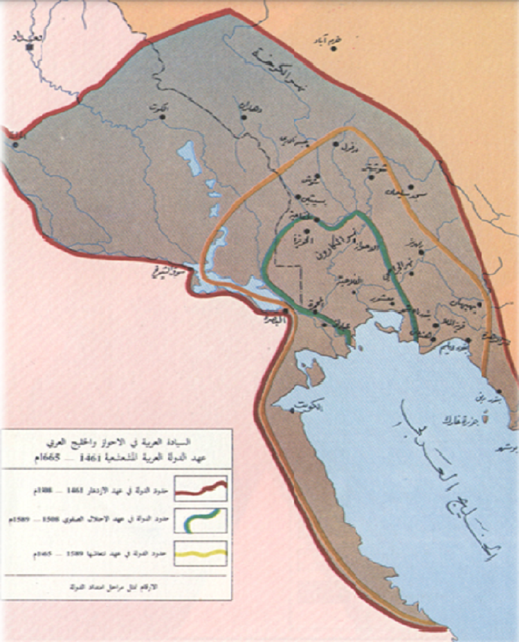 الدولة المشعشعية في أقصى اتساع لها