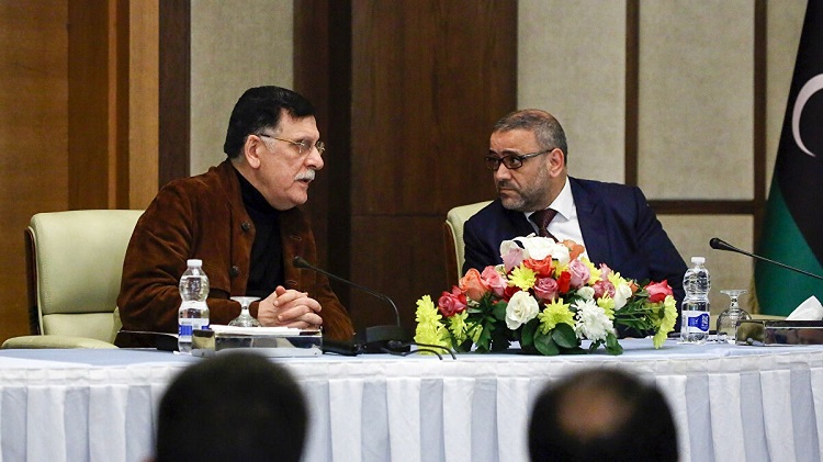 السراج وخالد المشري، رئيس المجلس الأعلى للدولة