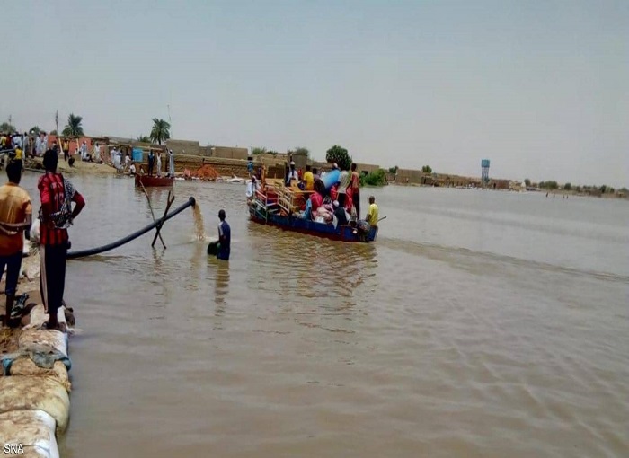 الفياضانات في السودان داخل أحياء بجنوب الخرطوم