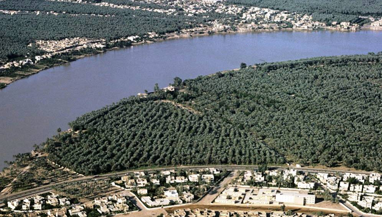 نهر شط العرب حيث استقرت قبيلة بني كعب