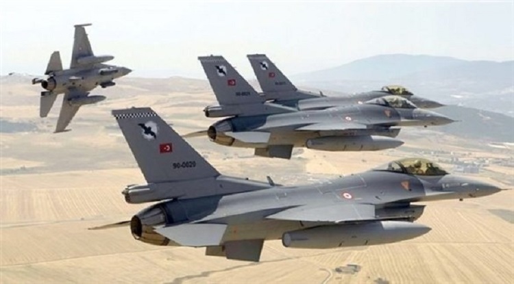 قصفت طائرات حربية للجيش التركي؛ مناطق حدودية تابعة لقضاء زاخو، شمال محافظة دهوك