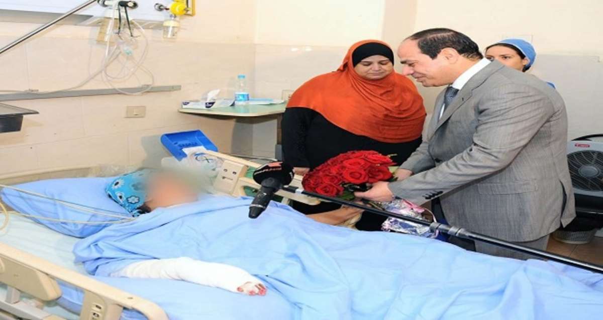 فتاة التحرير، التي زارها الرئيس السيسي في المستشفى