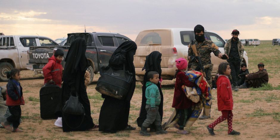 نساء وأطفال داعش في مخيم الباغوز في سوريا