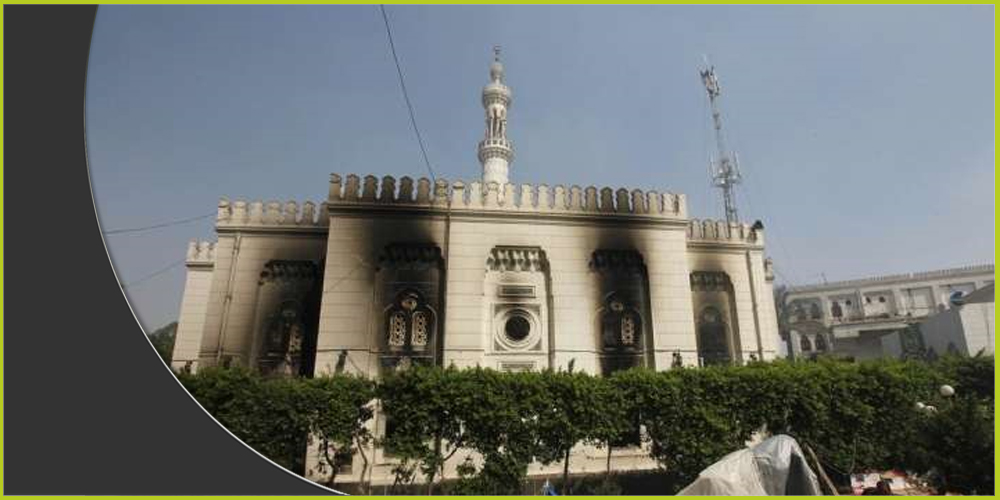 مسجد رابعة العدوية بعد فض اعتصام الإخوان حزيران 2013