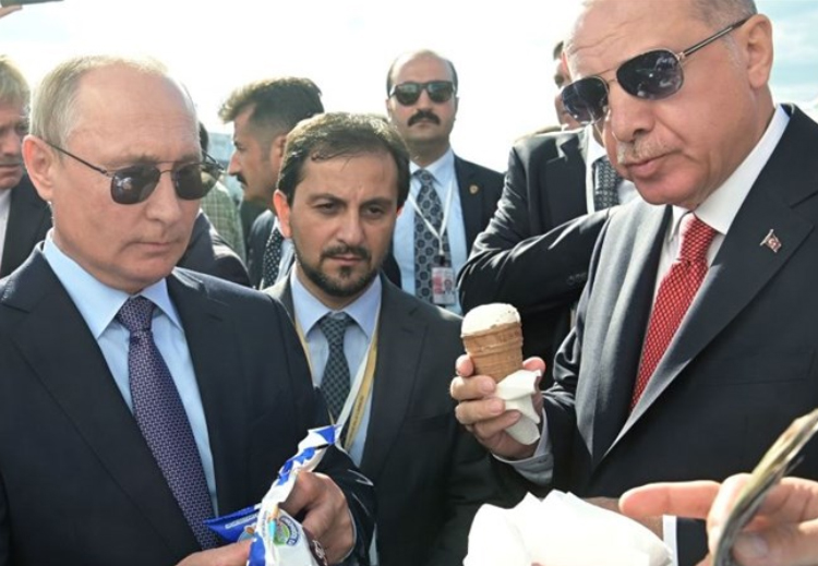 بثينة شعبان في خان شيخون.. وأردوغان يشارك بوتين الآيس كريم!