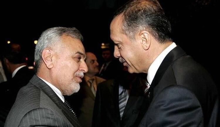 طارق الهاشمي برفقة رجب طيب أردوغان