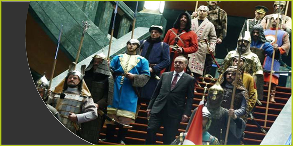 أردوغان يستقبل أبطال مسلسل "قيامة أرطغرل" بزيّهم التاريخي