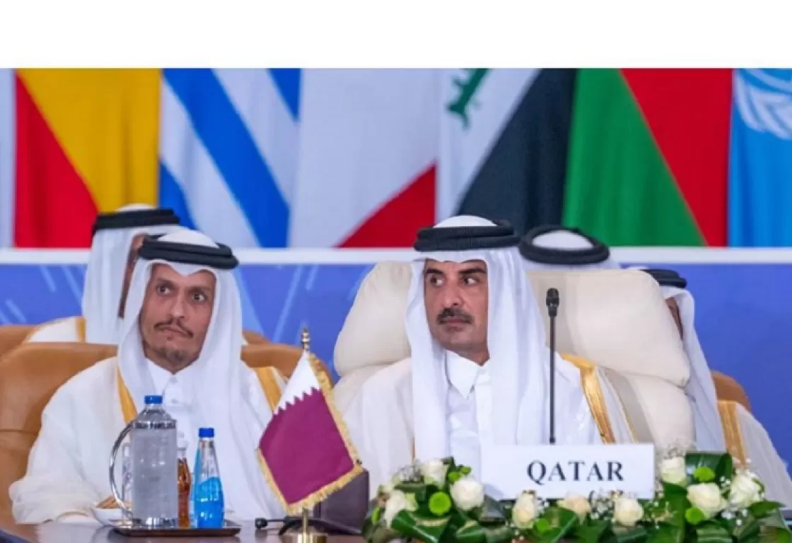 لماذا غادر أمير قطر &quot;قمة السلام&quot; دون إلقاء كلمة؟